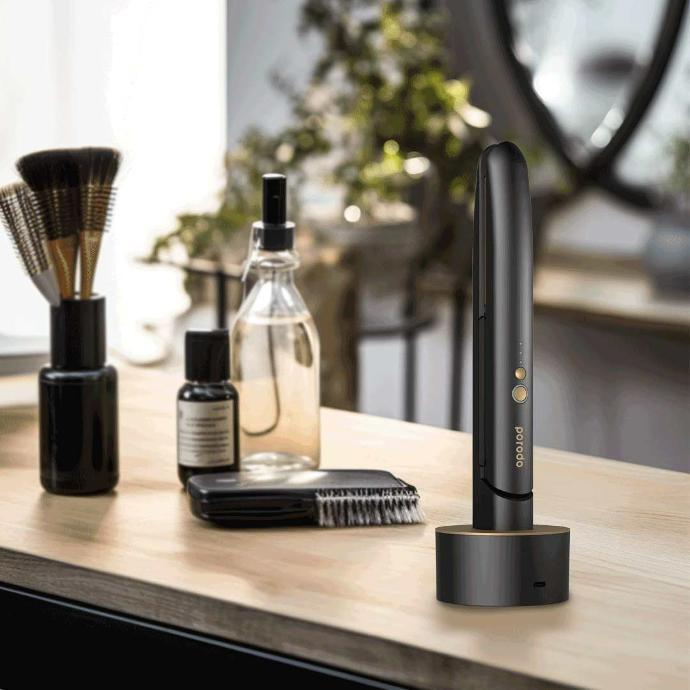 Porodo LifeStyle Wireless Rechargeable Hair Straightener Lightweight Black PDLSPHRSTBK Trend Store