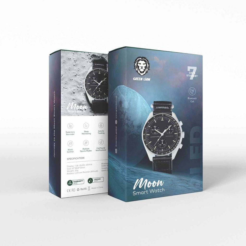 GNMOONSWBK Green Lion Moon Smart Watch Trend Store