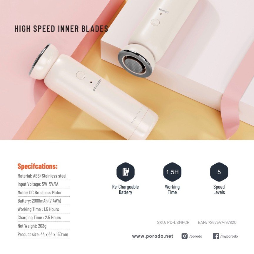 Prodo Lifestyle Cordless Portable Foot Callus Remover 1 Trend Store