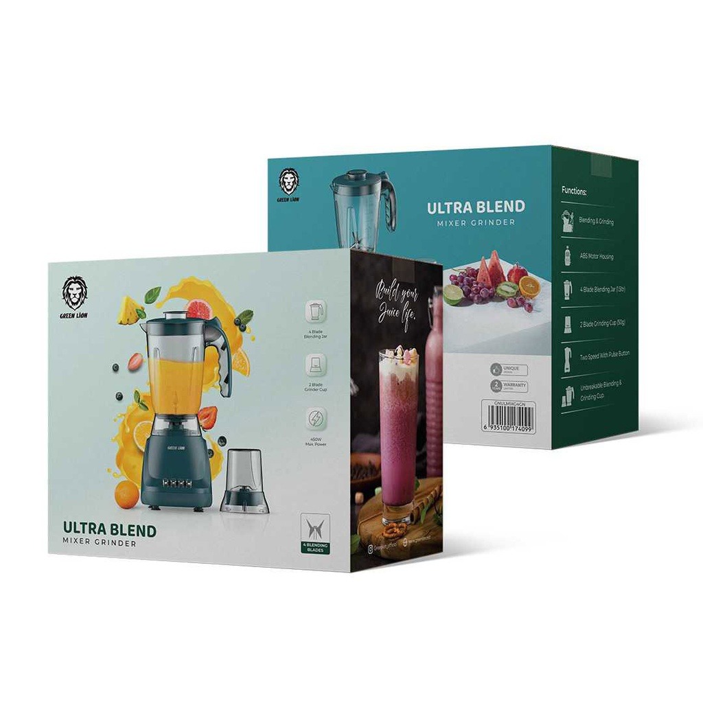 Green Lion Ultra Blend Mixer Grinder 450W 1500mL Green Trend Store